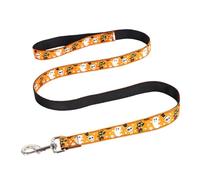 Correa de perro para mascotas de Halloween, hebilla de metal, sombrero de calabaza, estampado de murciélago, accesorio lindo para festivales (C, L)