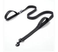 Correa de perro resistente con 2 asas, mango acolchado para control de 6 pies de largo, diseño de capa de absorción de golpes, a prueba de explosiones, reflectante, perfecto para perros medianos a