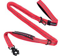 Correa de perro resistente de 4 a 6 pies para perros grandes, correa táctica elástica que absorbe los golpes con 2 asas acolchadas, cinturón de seguridad para automóvil y mosquetón de metal, correa
