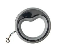 Correa de perro retráctil de 2,5 metros, retráctil, automático, gancho de metal, bloqueo de seguridad, mango ergonómico, cuerda larga para perros pequeños, mediano (grey)
