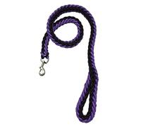 Correa de perro tejida gruesa de ocho hebras de dos tonos, adecuada para perros grandes (morado negruzco, L)