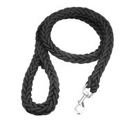 Correa de perro tejida gruesa de ocho hebras de dos tonos, adecuada para perros grandes (negro, XL)