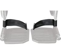 Correa de pie para silla de ruedas, trabillas para el talón para reposapiés, reposapiés, silla de ruedas y silla de transporte universal, (1 par, negro)