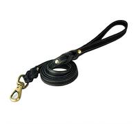 Correa de Piel 1,2 Metros, Correa de Piel de Vacuno, Suave, Correa para Mascotas, Gatos, Cachorros, Perros pequeños, Correa de Cuero (Negro)