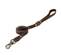 Correa de Piel 1,2 Metros, Correa de Piel de Vacuno, Suave, Correa para Mascotas, Gatos, Cachorros, Perros pequeños, Correa de Cuero (marrón)