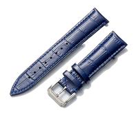 Correa de piel auténtica universal para hombre y mujer, unisex, para chico y niña 12 14 16 18 20 22 24 mm con pasadores incluidos, turquesa, 20mm, Unisex