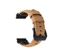 Correa de piel de becerro auténtica Quic kfit de 26mm 22mm Compatible con Garmin Epix Pro 51mm 47mm Tactix 7 Pro/Fenix 7 Pro 7X Pro Enduro 2(Yellow Black,26mm)