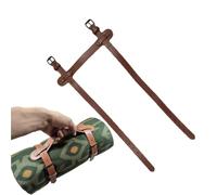 Correa de piel para manta, correa de piel para yoga, soporte de manta ajustable, soporte para manta de viaje, correa de manta para exteriores, soporte para mantas para festivales
