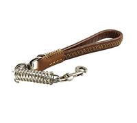 Correa de piel para perros de 50 cm, con amortiguador para labrador, golden retriever, husky, bulldog, beagle, pastor alemán, perros medianos y grandes