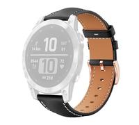 Correa de piel sintética para Garmin Fenix 8 / 7S / 6S / 5S 22 mm hebilla negra