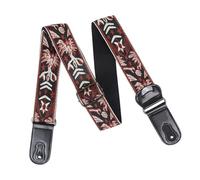 Correa de piel sintética para guitarra, suave, ajustable, cómoda, de algodón, para bajo eléctrico, bolsillo para púas