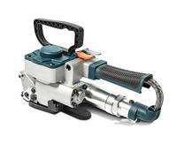 Correa de polipropileno y PET, herramienta de flejado neumática portátil, aleación de aluminio, máquina de mano, fuerza de apriete 0-2500N, ajustable para ancho de 13-19 mm de grosor, 0,5-1,4 mm