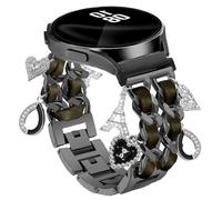 Correa de pulsera con bonito dije compatible con Samsung Galaxy Watch 7, 6, 5, 4, FE de 40 mm, 44 mm, 5 Pro 45 mm, 6 Classic 43 mm, 47 mm, 4 Classic 42 mm, 46 mm, Galaxy Active 2, 20 mm, correa de