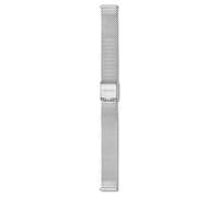 "Correa de reloj, 13 mm (0,51"") de ancho, Metálica, Tono plateado, Acero inoxidable" OS
