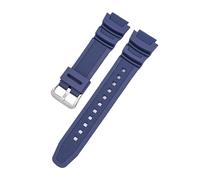 Correa De Reloj 18 Mm Compatible For CASIO AE1200/1300/1000 W-219, Repuesto Silicona For, Pulsera For Hombre, Accesorio(Navy Blue S)