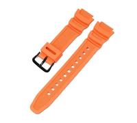 Correa De Reloj 18 Mm Compatible For CASIO AE1200/1300/1000 W-219, Repuesto Silicona For, Pulsera For Hombre, Accesorio(Orange B)