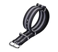 Correa de Reloj Acanalada 18 mm, 20 y 22 for Omega, cómoda Lavable. for Hombre(Black Grey,22mm)