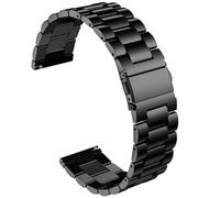 Correa de reloj Casio MDV106-1AV / MTP-VD01 para hombre, 22 mm, acero inoxidable, liberación rápida, correa de repuesto para Casio MDV-106 Series (negro)