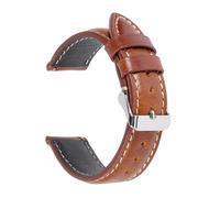 Correa de Reloj Cera Aceite liberación 1 Pieza, 18 mm, 19, 20, 21 y 22 for Correa Swatch GT 4 3, Pulsera Suave(Light Brown,22mm)
