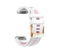 Correa de reloj compatible con for Garmin Fenix 8 43 mm/Epix Pro 7S 6S Pro/5S Plus, pulsera de silicona de 20 mm(White Pink,For Epix Pro -42mm)