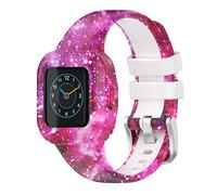 Correa de reloj compatible con Garmin Fit JR3 Vivofit JR 3, correa de repuesto de silicona para reloj inteligente, correa de silicona suave, pulsera estampada para niños, Cielo estrellado