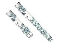 Correa de reloj compatible con Samsung Galaxy Fit SM-R370, correa de cuero con patrón impreso, accesorio for reloj inteligente, correa de reloj ajustable, correa de repuesto for mujer (Color : Style