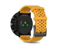 Correa de Reloj Compatible con Suunto 9, Universal 24MM Pulsera de Silicona Compatible para Suunto 9 Baro / 7 / D5 / Spartan Sport Wrist HR (Naranja, L)