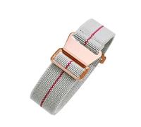 Correa de reloj compatible con Tudor Parachute Qicheng Biwan Little Red Flower Seiko Water Ghost nailon alta densidad 18, 20 y 22 mm((L) Gray Red-Rose,22mm)