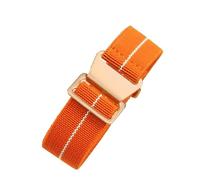 Correa de reloj compatible con Tudor Parachute Qicheng Biwan Little Red Flower Seiko Water Ghost nailon alta densidad 18, 20 y 22 mm(Orange White-Rose,20mm)