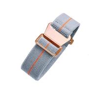 Correa de reloj compatible con Tudor Parachute Qicheng Biwan Little Red Flower Seiko Water Ghost nailon alta densidad 18, 20 y 22 mm((L) Gray Orange-Rose,20mm)