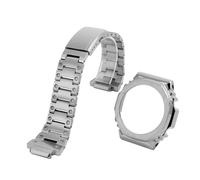 Correa de reloj con bisel modificado Compatible Casio G-shock Ga-2100 acero inoxidable Caja metal Ga2100 Ga2110 Ga-b2100 Accesorios for hombres(Band case silver)