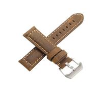 Correa de reloj con correa de cuero PU for Amazfit, for Huawei, for Samsung Galaxy Watch Gear S3 Active2 46 mm 42 mm 20 mm 22 mm Correas de repuesto (Color : Matte Brown Silver, Size : 22mm)