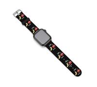 Correa de reloj con texto en inglés "I Like To Eat Apples And Bananas", compatible con Apple Watch, correas de repuesto de silicona, 42mm/44mm, Silicona, Sin piedra preciosa