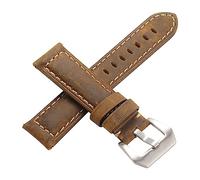 Correa de reloj Correa de cuero de 22 mm Compatible for Huawei GT 2 2E GT2 Pro Reemplazos de correa de reloj Honor Magic 1 2 46 mm Correa de reloj for hombre ( Color : Coffee silver buckle , Size : 2