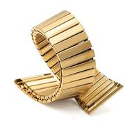 correa de reloj Correa De Reloj Retráctil Metal Banda Elástica Acero Inoxidable 14 Mm 16 18 20 22 Accesorios For Relojes Inteligentes Unisex Pulsera Repuesto(Gold,22MM_M SIZE-145MM)
