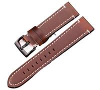 Correa de reloj, correas de reloj de cuero, Correa de reloj Correa de cuero con cera de aceite Correa for hombre Correa de muñeca gruesa de 7 colores 18 mm 20 mm 22 mm 24 mm Correas de reloj(Dark Bron