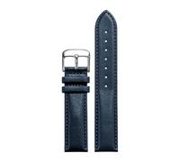 Correa de reloj cuero ancho uniforme Compatible con Longines Compatible Tissot Compatible correa Fossil FIYTA(Silver White,20x20mm)