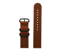 Correa de reloj cuero auténtico vintage, Compatible Con Casio PROTREK PRG-650 PRG-600 PRW-6600Y, Anillo acero marrón y azul accesorios para hombre(Dark brown black)