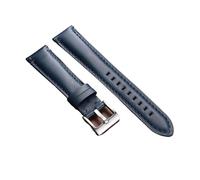 Correa de reloj cuero compatible con Fossil, correa piel vacuno costuras suaves, compatible Omega, compatible pulseras Seiko Business(Blue,20mm)
