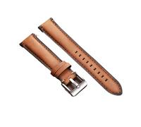 Correa de reloj cuero compatible con Fossil, correa piel vacuno costuras suaves, compatible Omega, compatible pulseras Seiko Business(Light Brown Black,20mm)