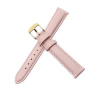 Correa de reloj cuero for mujer compatible con Casio Retro Small Square Watch LTP-1391 1094q. for estudiantes(Pink-Golden-K1,16mm)