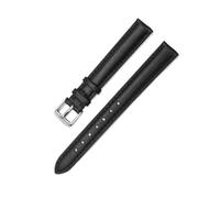 Correa de reloj cuero for mujer compatible con Casio Retro Small Square Watch LTP-1391 1094q. for estudiantes(Black-Steel-K1,22mm)