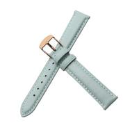 Correa de reloj cuero for mujer compatible con Casio Retro Small Square Watch LTP-1391 1094q. for estudiantes(Light Blue-Rose-K1,16mm)