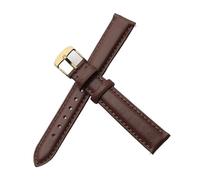 Correa de reloj cuero for mujer compatible con Casio Retro Small Square Watch LTP-1391 1094q. for estudiantes(Brown-Golden-K1,21mm)