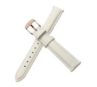Correa de reloj cuero for mujer compatible con Casio Retro Small Square Watch LTP-1391 1094q. for estudiantes(White-Rose-K1,20mm)