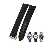 Correa de reloj curvada de lona de nailon de alta densidad de 19 mm, 20 mm, 21 mm, compatible con Omega Seamaster 300 AT150 Speedmaster Longines, 20mm Silver clasp