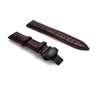 Correa de Reloj de 12mm/18mm/19mm/20mm/21mm/22mm/24mm Suave Piel de Becerro del Reloj Correa de cocodrilo Grano Venda de Reloj de Brown Negro, 24mm