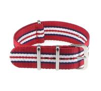 Correa De Reloj De 18 mm Con Bucle, Banda Trenzada De Una Sola Pieza, Hebilla De Acero Inoxidable, Reemplazo De Tejido Elástico, Pulsera Deportiva Ajustable.,3 Rojos, 2 Azules, 2 Blancos,18 mm