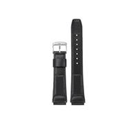 Correa de reloj de 18mm Compatible con Casio AQ-S810W/S800W AE-1000W AE1200 SGW-400H/300H/500H W-735H W-216H MRW-200 pulsera de silicona de goma for reloj de hombre(Black-Silver B)
