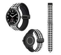 Correa de reloj de 22 mm de silicona y piel auténtica. Pie de gallina